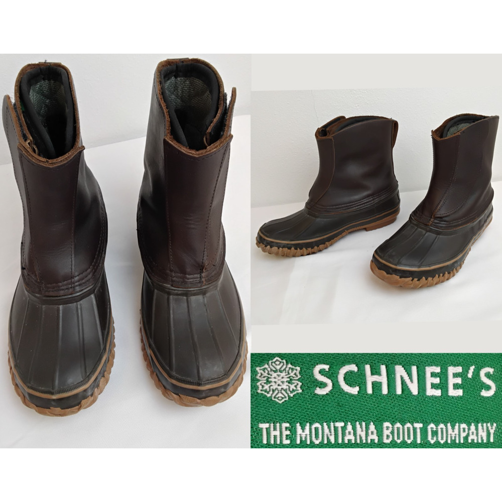 Schnee's Ankle Boots Men's Size 7 w/ Wool Liner Rubber Sole Leather Upper #Z5647